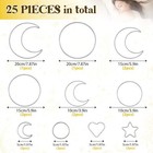 22 Pieces Dream Catcher Rings Metal Macrame Hoops Round Star Moon Heart Shape   