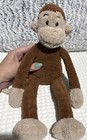 Jellycat Slackajack London Medium Brown Monkey Plush Stuffed Animal Pa-13315