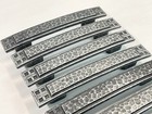 Set Of 8 - Keeler Brass Company Vintage Drawer Pulls  Brutalist Hammered Pewter