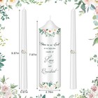 Unity Wedding Candles Ceremony Set With Glass Candlesticks Holders And Decor    