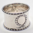 Napkin Ring Wreath Cartouche Gorham Sterling Silver No Mono