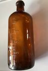 Vintage 1845 Brown Apothecary Medicine Bottle Embossed 500 Mils