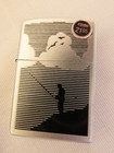 Vintage Zippo Fisherman Cigarette Lighter    new Unused   l 06   w box   