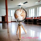 18  Big World Globe Modern Map Atlas With Wooden Tripod Stand Globe Home Decor