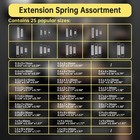 100 Pcs Extension Spring  Beesini Spring 25 Different Sizes  Silver 