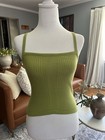 Vtg Y2k Guess Jeans Sweater Ribbed Knit Tank Top 90s Sz  S Green   Navy 2pc Lot