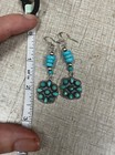 Spectacular Pilot Mountain And Sleeping Beauty Turquoise Native Southwe Earrings