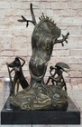 Salvador Dali Nobility Of Time Bronze Sculpture Special Patina Statue Figurine
