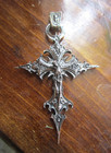 Gothic Cross Silver 2-sides Jesus Christian Pendant Jewelry