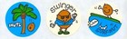 Eureka Scratch And Sniff Coconut Surf Swinger Glossy Sticker Strip Vintage 1980s