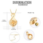 Infinity Urn Necklace For Ashes Rose Flower Cremation Jewelry For Ashes Keepsake