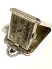 Antique 1920 s Swiss Sterling Silver Folding Pendant Travel Clock Runs