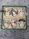 Vintage Ceramic Wall Masks Set Of 6 Nib Small Decorative Mask