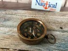 Set Of 3 Antique Finish Brass Pocket Compass Necklace Pendant Charm Old Vintage