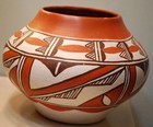 Vtg P Jojola Isleta Pueblo Lg Polychrome Olla Jar Native American Pottery Signed