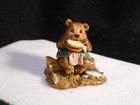 Lunch On A Log Wee Forest Folk Bb3   having His Fish Sandwich  Brand New