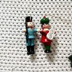 Lot Bundle 54 Piece Miniature Wooden Christmas Holiday Soldier Angels Ornaments