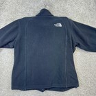 The North Face Full Zip Fleece Jacket Women s Medium Black Solid Logo