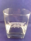 2 - Chivas Regal 12 Whiskey Glasses Clear Square Bottom Old Fashion Rocks 