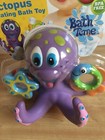 Nuby Bathtime Octopus Floating Bath Toy With 3 Rings To Toss Bpa Free - New