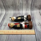Vintage Wood Hand Carved Folk Art Sea Captain And Peg Leg Pirate Figures Boats