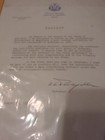 Nelson Rockefeller Signed Official Ny Governor Letter Dated 8-26-1960 