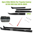 Side Skirts Extensions 4pcs Camry Le Se Xse Xle 2018-2025 V1 Style Glossy Black