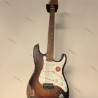 No Logo S-t Electric Guitar Aged Brown Rounded Fret Edge Stainless Fret Bone Nut
