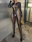 Sexy Women Lingerie Lace Body Stocking Fishnet Babydoll Bodysuit  Nightwear Gift