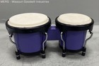 Purple Congo Bongo Drum Set Small Hand Percussion Instrument For Beginners