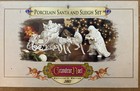 Vtg Grandeur Noel 01    Collectors Edition Porcelain Santa Sleigh Set Christmas