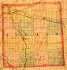 1873 Plat Map   Livingston Co   Michigan   Ingham Co  On Reverse  13x17 - 18