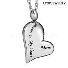 New Forever In My Heart Cremation Pendant Jewelry Urn Necklace Ashes with Tool