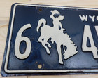 Vintage Original 1959 Wyoming License Plate  6 4545 Carbon County