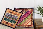 2 Pc 16  Handmade Patchwork Beaded Embroidered Throw Ind Cushion Pillow Covers