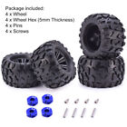 4x Zd Racing Wheels Tires 12mm Hex For 1 10 Monster Truck Traxxas Scx10 Rc Car