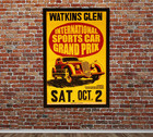 1950 s Watkins Glen Ny Auto Racing Framed Poster  Vintage Sports Car Race 11x17 