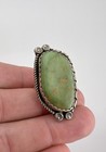 Huge Vtg Navajo Sterling Silver High Grade Royston Turquoise Stamped Oval Ring