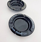 Aladdin And Four Queens  Hotels Las Vegas Nevada Glass Ashtray Casino Vintage