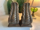 Pair Solid Carved Wood Corbels Bookends Wall Decor