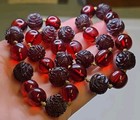 Antique Cherry Amber Bakelite     Prayer Beads Necklace 56 Grams 