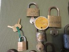 Vintage Lock Lot Padlock Elgin Brass Master Lock Keys