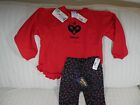 Vintage Nos Oshkosh Bgosh Poinsettia Flowers 2 Piece 5t Sweatshirt Holiday E1