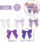 5 Colors Purple Bows 4 5  Satin Bows With Twist Ties Bow For Gift Wrapping Craft