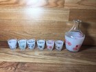 Vintage Decanter   Multi Color 6 Shot Glass Set Service Liqueur France