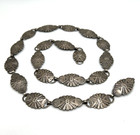 Vintage Sterling Silver 925 Native American Southwest Concho Belt necklace 27 