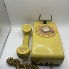 Vintage Western Electric Bell System Yellow Rotary Wall Phone Untested