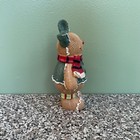 Christmas Gingerbread 6 25    Figurine Resin Festive Red Green