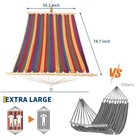 12 5ft Wooden Hammock W Stand 475lbs  Curved Heavy Duty Outdoor Swing For Garden