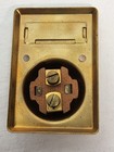 Vintage Antique Brass Doorbell Chime Push Button Plate Commercial Industrial
